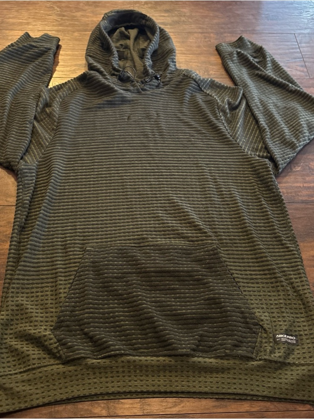 Nike Pro Therma Fit Advance Pullover Hoodie Jacket Men's medium Green